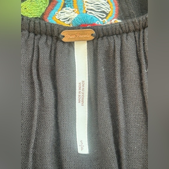 Free People Oxford Dress SMALL Embroidered Cottagecore Boho WhimsyGoth Lagenlook - Picture 12 of 16